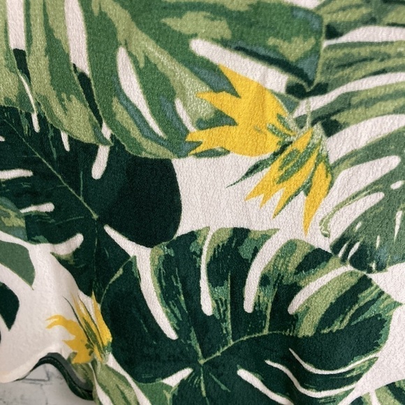 For Love & Lemons V-Neck Monstera Palm Tropical Leaf Dress XS NWT Maximalist - Picture 10 of 16